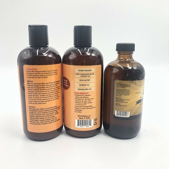 Sunny Isle Extra Dark Black Castor Shampoo 3pc Set - Picture 4 of 5